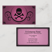 Carte De Visite crâne et sophistications d'os croisés (Devant / Derrière)