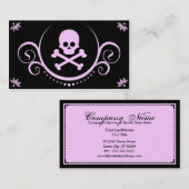 Carte De Visite crâne et sophistications d'os croisés (Devant / Derrière)