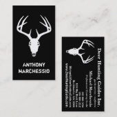 Carte De Visite Crâne fait sur commande de chasse de cerfs communs (Devant / Derrière)