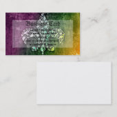 Carte De Visite Crâne Fleur de Lis (Devant / Derrière)