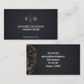 Carte De Visite Crâne géométrique (Devant / Derrière)