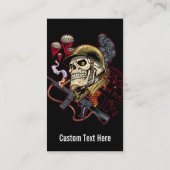 Carte De Visite Crâne gothique tribal indien indigène (Dos)