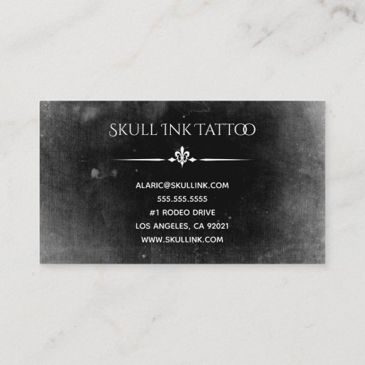 Carte De Visite Crâne grunge (Dos)