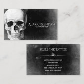 Carte De Visite Crâne grunge (Devant / Derrière)
