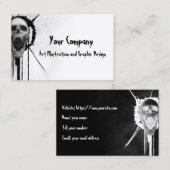 Carte De Visite Crâne hurlant (Devant / Derrière)