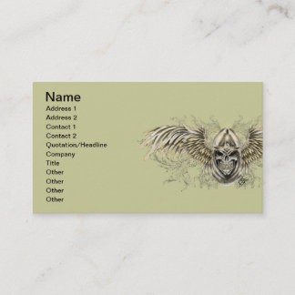 Carte De Visite Crâne médiéval gothique de chevalier de Templar