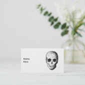 Carte De Visite Crâne noir (Debout devant)