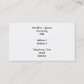 Carte De Visite Crâne noir (Dos)