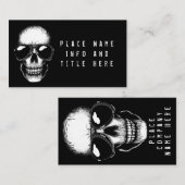Carte De Visite Crâne ombragé (Devant / Derrière)