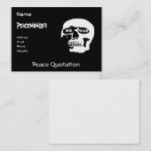 Carte De Visite Crâne pacifiste (Devant / Derrière)