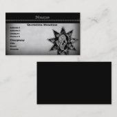 Carte de visite crâne punk, gris (Devant / Derrière)