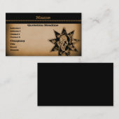 Carte de visite crâne punk, orange brûlé (Devant / Derrière)