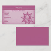 Carte de visite crâne, rose (Devant / Derrière)