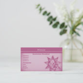 Carte de visite crâne, rose (Debout devant)