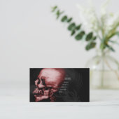 Carte De Visite Crâne rouge (Debout devant)