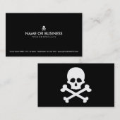 Carte De Visite crâne simple et os croisés (Devant / Derrière)