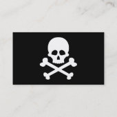 Carte De Visite crâne simple et os croisés (Dos)