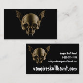 Carte de visite crâne Vampire (Devant / Derrière)