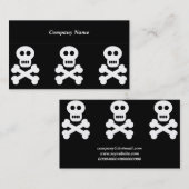 Carte De Visite Crânes blancs, nom de la société (Devant / Derrière)