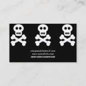 Carte De Visite Crânes blancs, nom de la société (Dos)