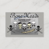 Carte De Visite Crânes de salon de coiffure, CrossScissors dans (Devant)