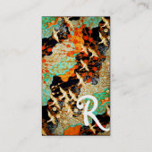 Carte De Visite CRANES DE VOL, FLEURS DE PRINTEMPS Papier noir flo (Dos)