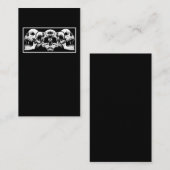 Carte De Visite Crânes esthétiques Goth Skeleton Aries Horns (Devant / Derrière)