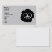 Carte De Visite crânes noirs et blancs (Devant / Derrière)