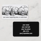 Carte De Visite Crânes vintages (Devant / Derrière)