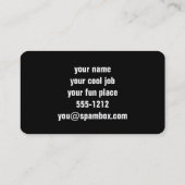 Carte De Visite Crânes vintages (Dos)