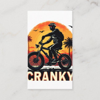 Carte De Visite Cranky : Energiez Votre Marche - Fun Biker Tee