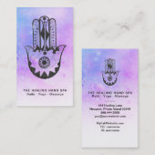 Carte De Visite *~* Cratère de méditation Moon Hamsa Main de Fatim (Devant / Derrière)