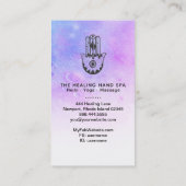 Carte De Visite *~* Cratère de méditation Moon Hamsa Main de Fatim (Dos)