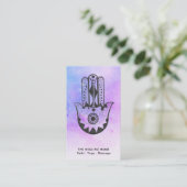 Carte De Visite *~* Cratère de Moon Hamsa Main de la méditation de (Debout devant)