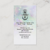 Carte De Visite *~* Cratères de Lune - Hamsa Main de Fatima Arc-en (Dos)