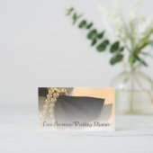 Carte De Visite Cravate Black Bow et Wedding planner White Pearl (Debout devant)