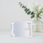 Carte De Visite Cravate bleue - potelée (Debout devant)