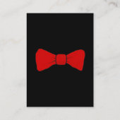 Carte De Visite Cravate Bow rouge Tux noir (Dos)