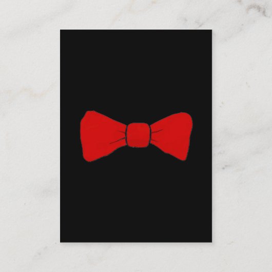 Carte De Visite Cravate Bow rouge Tux noir (Dos)