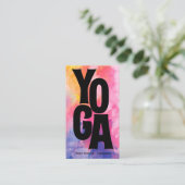 Carte De Visite Cravate-Dye Aquarelle Yoga Studio Instructeur Mode (Debout devant)