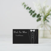 Carte De Visite Cravate noire Formal Tuxedo Event Planning (Debout devant)
