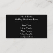 Carte De Visite Cravate noire Formel Blanc Tuxedo Business (Dos)