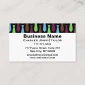 Carte De Visite Cravates de couleur (Dos)