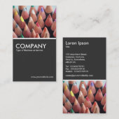 Carte De Visite Crayon couleur - gris 80 % (Devant / Derrière)