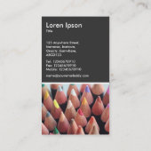Carte De Visite Crayon couleur - gris 80 % (Dos)