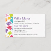 Carte De Visite Crayon Couleur Splashes Artsy Creative  (Devant)