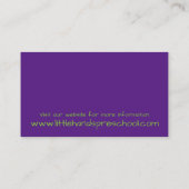 Carte De Visite Crayon Crayons Art Enseignant Arts School Préscola (Dos)