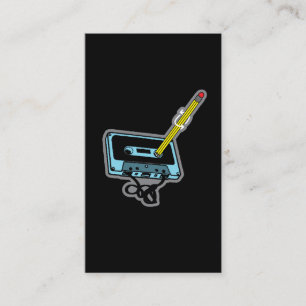 Carte De Visite Crayon de musique s'enroulant vers le haut d'un