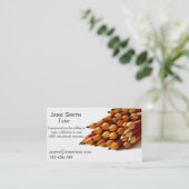 Carte De Visite Crayon élégant indépendant de tuteur ou de (Debout devant)