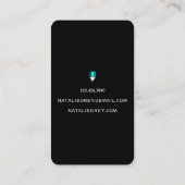 Carte De Visite Crayon moderne d'auteur de rédacteur créatif de (Dos)